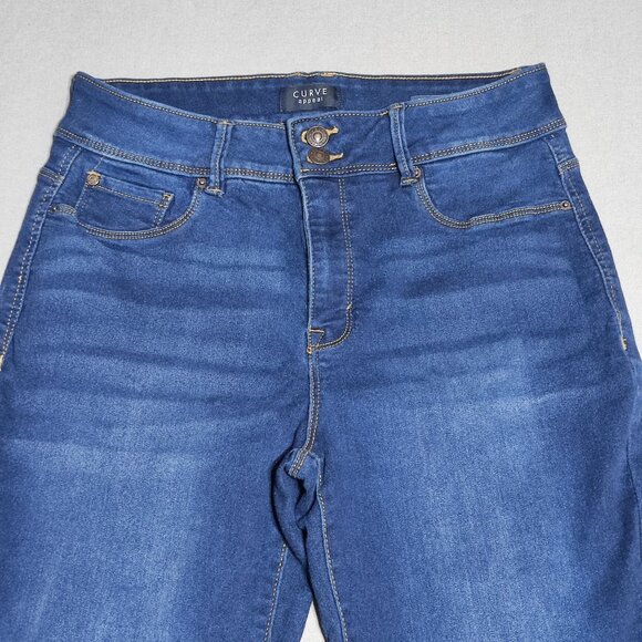 Curvy Appeal jeans women's sz 10 ink blue colour curvy creator high rise skinny - Picture 2 of 12